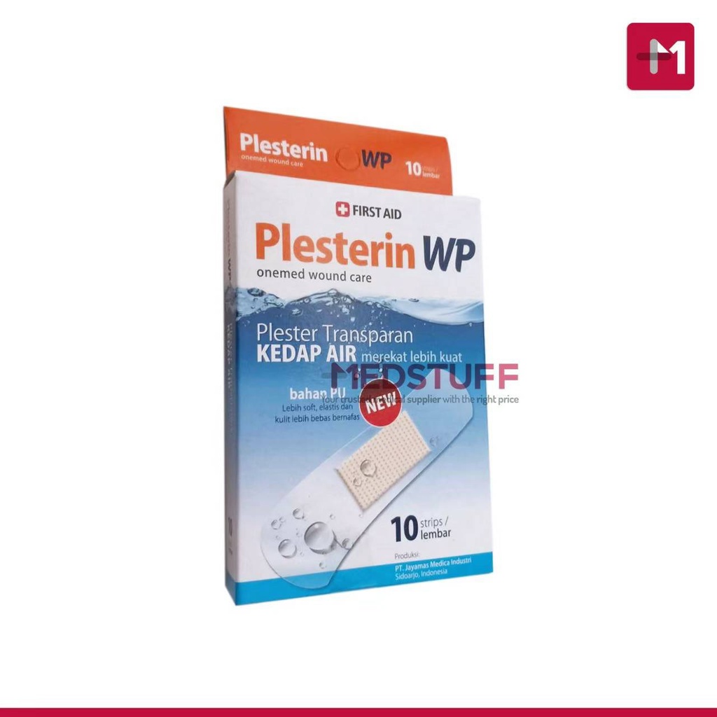 Plesterin WP isi 10pcs Plester Luka Waterproof Transparan Anti Air