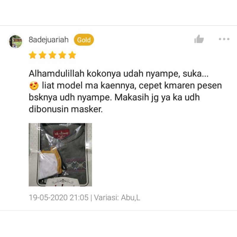 BAJU KOKO DEWASA AL_HADJ LENGAN PANJANG