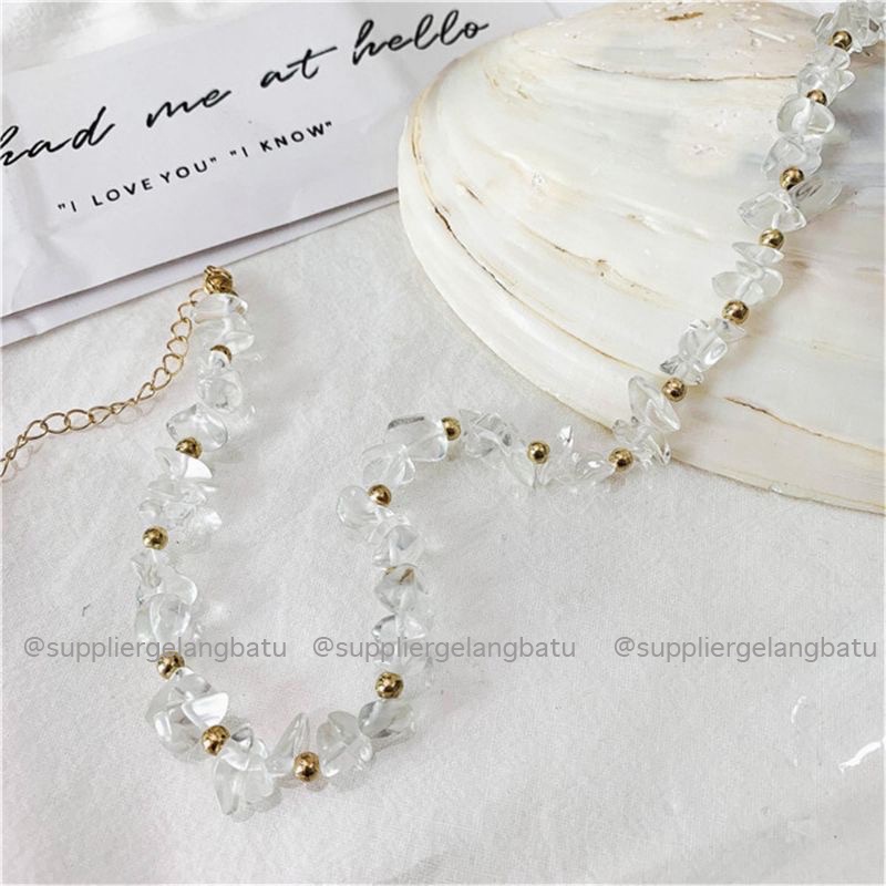 COD PROMO FLASH SALE Kalung Wanita Kerikil Batu Choker Korean Style Etnik Vintage