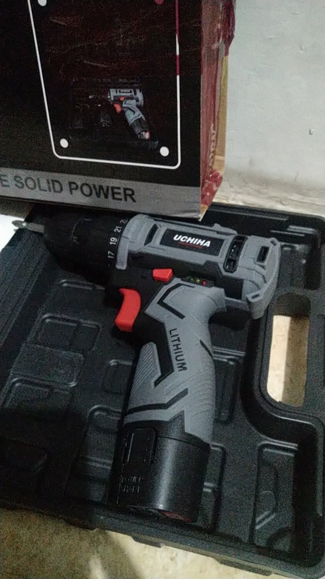 Mesin Bor Baterai Kayu Besi Obeng Elektrik Uchiha Japan Cordless Drill