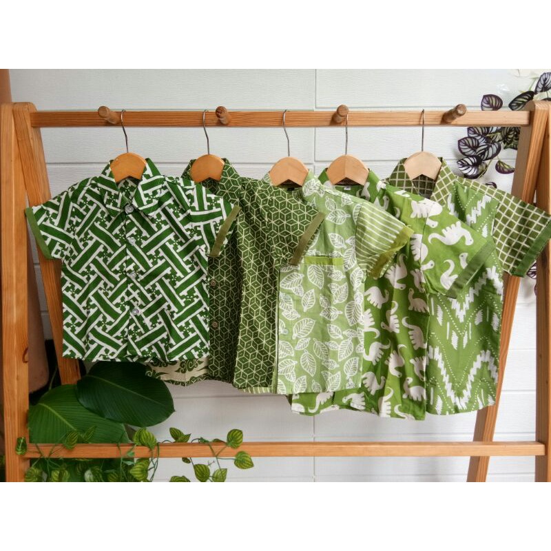 Produsen Kemeja Batik Anak Hijau Series MRRR9qIgAWpb8