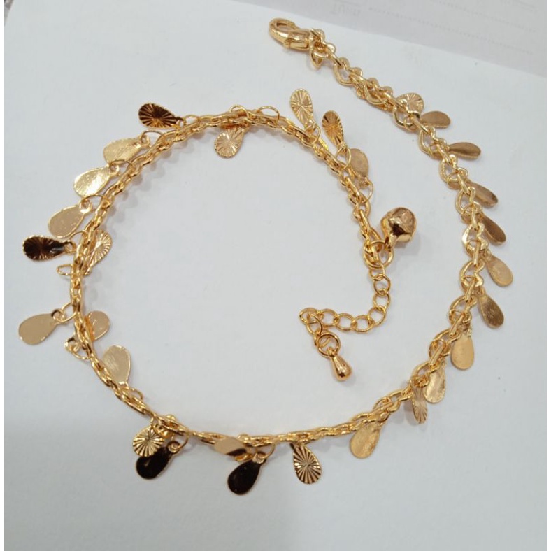 gelang kaki Jurai xuping uk20cm berlapis emas