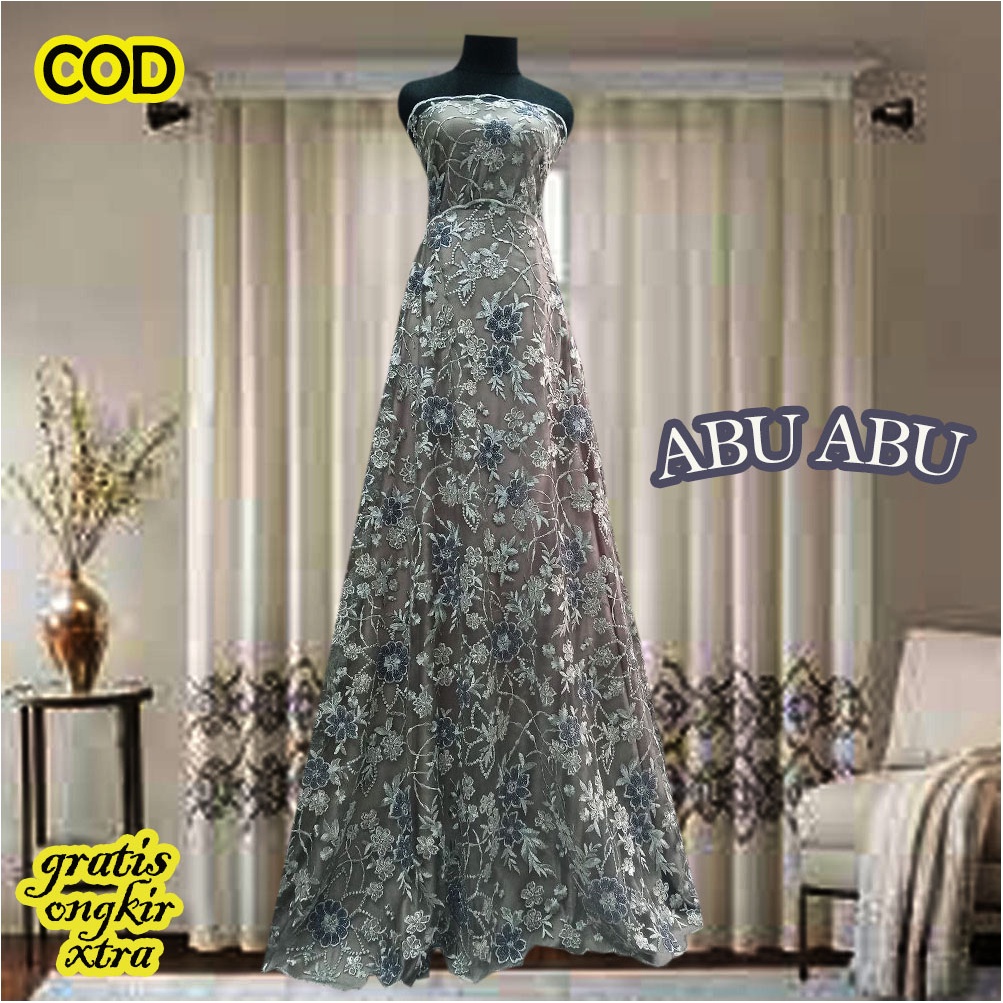 Kain brokat tile payet batu premium cord mewah bahan kain baju pengantin gamis kebaya terbaru