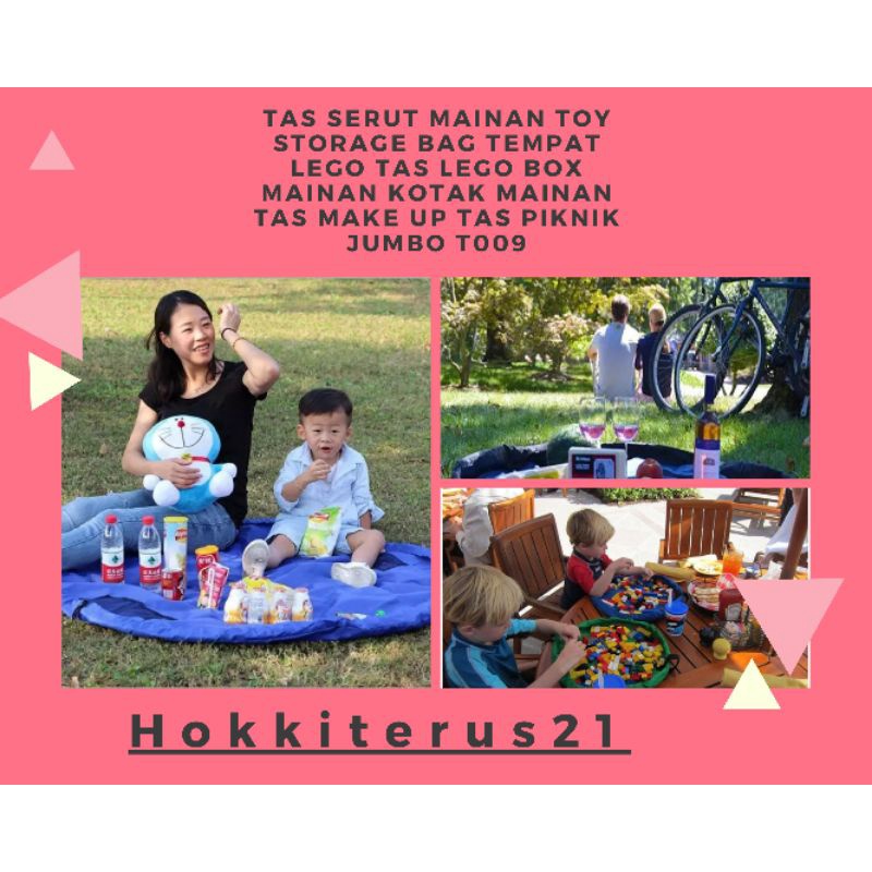 Hokkiterus21⭐⭐⭐⭐⭐ TAS SERUT MAINAN toy storage bag tempat lego tas lego box mainan kotak mainan tas make up tas piknik Jumbo T009