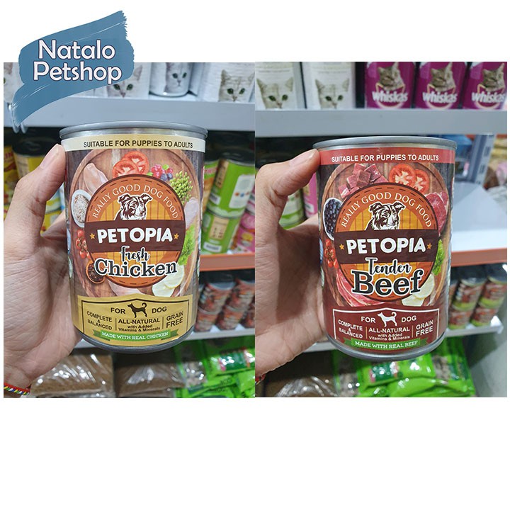 Petopia Dog Food 380Gr/Makanan Kaleng Anjing/Canned/Lamb/Beef/Fish/Duck/Chicken