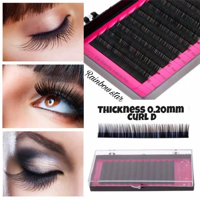 Lashes Extension Curl D Lashes Bulu Mata Tanam