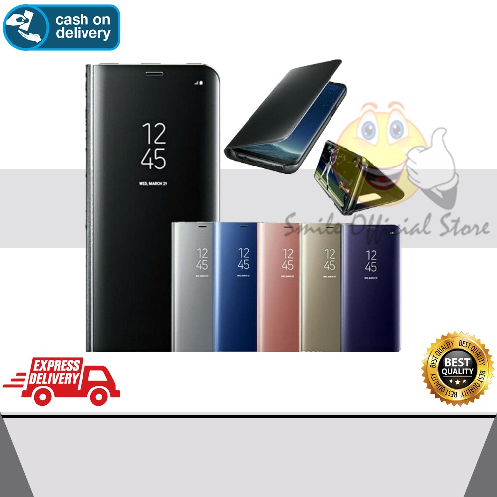 Casing Flip View Mirror Case RealMe 2 Pro RealMe C1 RealMe C2 RealMe C3 RealMe C11 2021 RealMeC12 Re