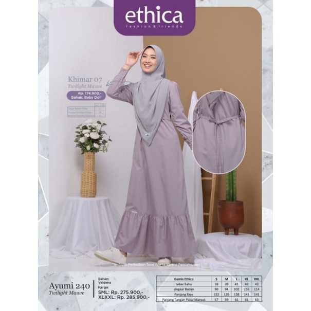 GAMIS ETHICA AYUMI 240 TWILIGHT MAUVE WARM SAND SILVER GREY