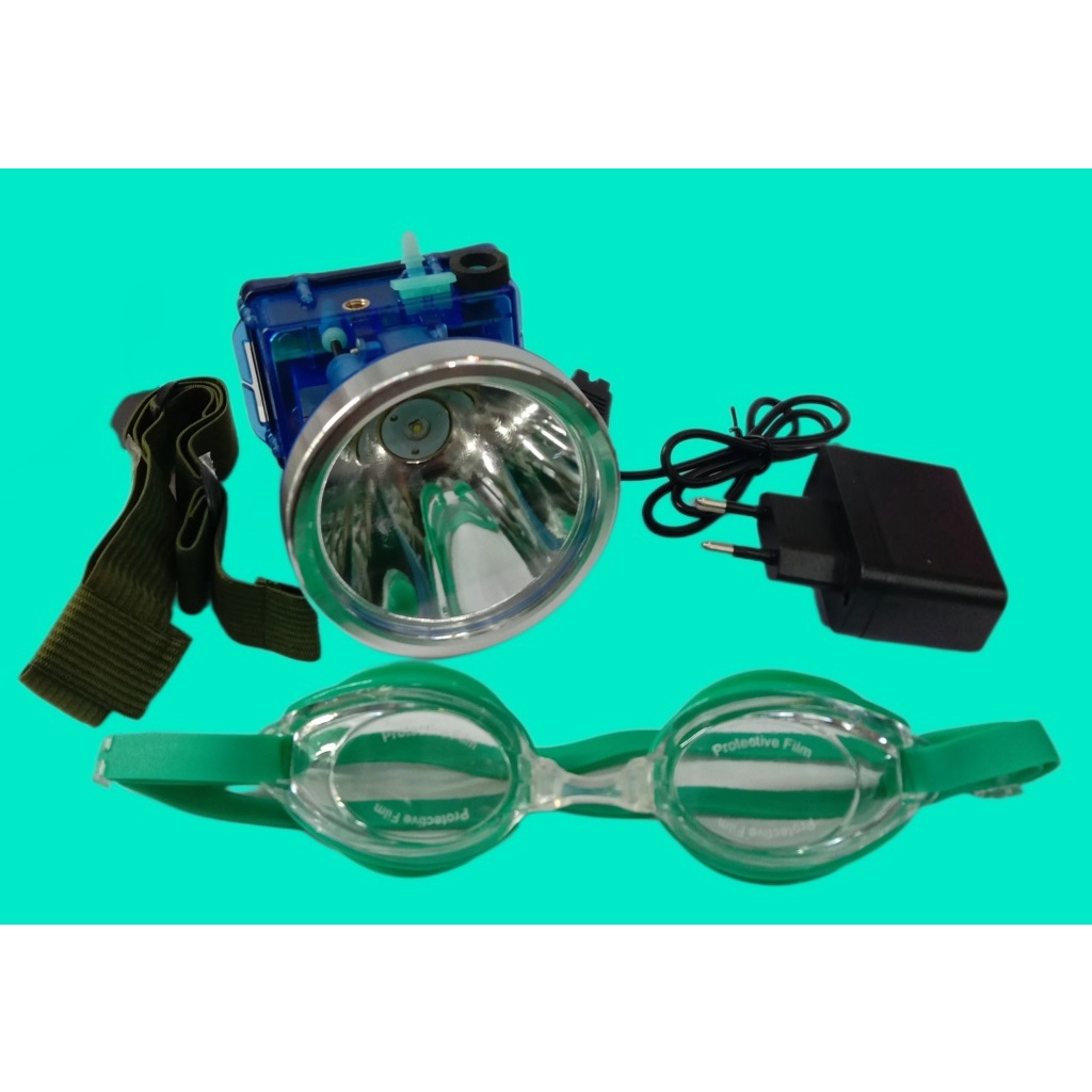 TERBARU!!! KISEKI Senter Kepala Selam 150Watt CK-X7 Bonus Kacamata Renang - Senter Diving 150W Bisa Menyelam Sampai 20 Meter | FMS