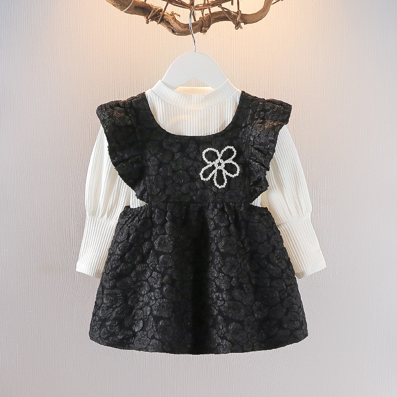 【Baru Datang!!】0-4Tahun QZ-95 Dress anak perempuan/Gaun putri Modern lengan panjang  Fashion Anak Impor