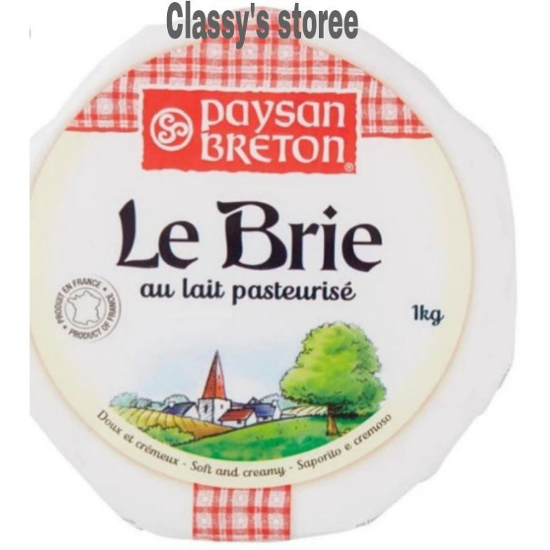 

brie cheese slice paysan breton 180-200 gr/cheese cut/soft cheese