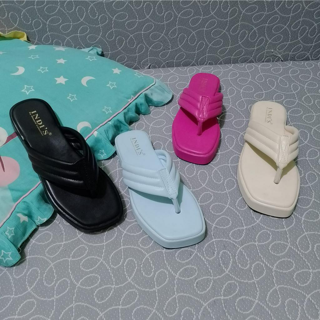 NESANH - TRISHA Sandal Platform Wanita Sandal Jepit Wanita Kekinian Empuk