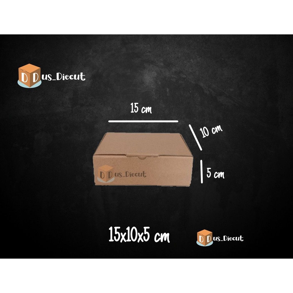 

Kardus die cut uk. 15x10x5 cm (model box pizza)