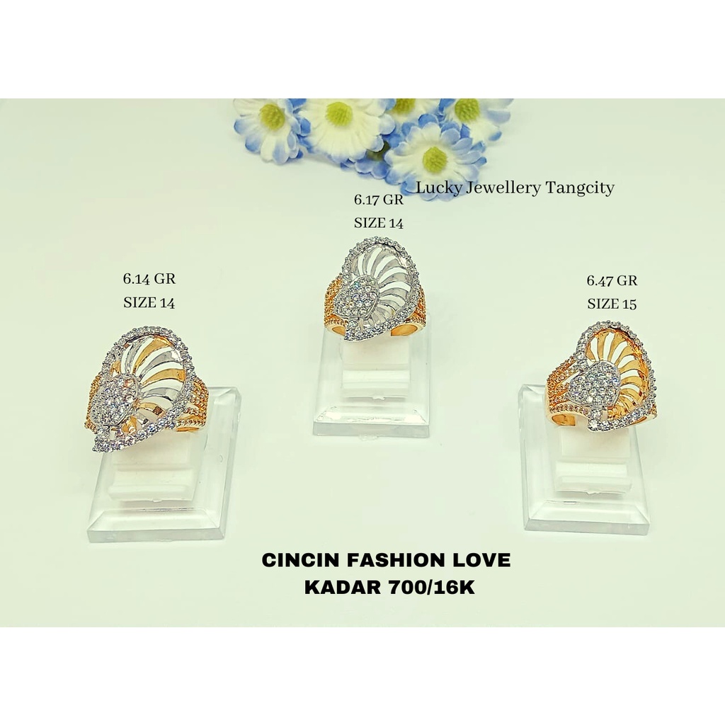 CINCIN LOVE EMAS KUNING KADAR 700/16K