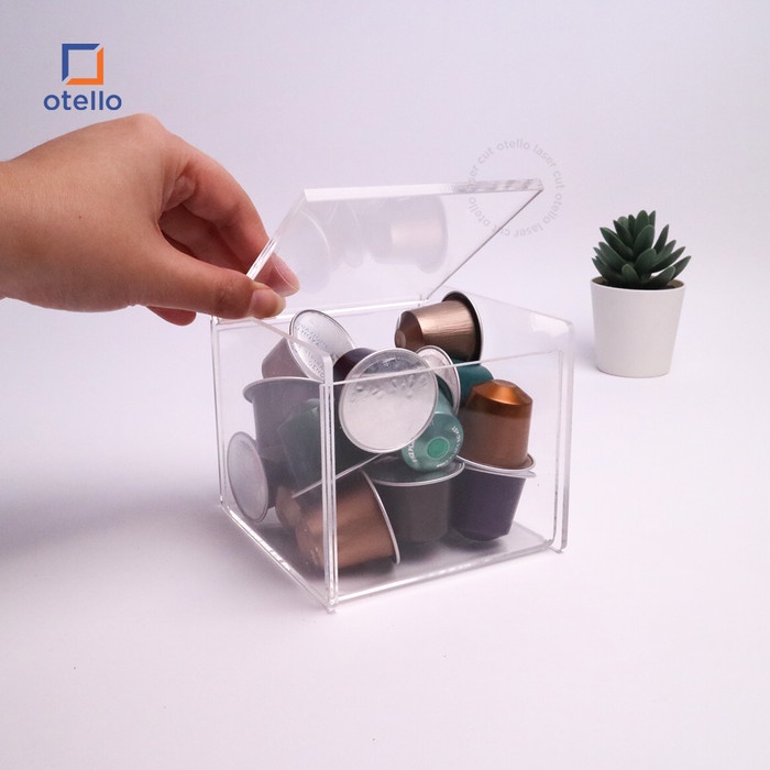 Nespresso Capsule Holder Box Kapsul Kopi Acrylic Kotak Wadah Coffee Otello Organizer Dapur