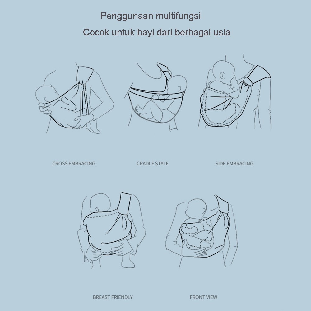 Gendongan Bayi / Baby Carrier / Gendongan Depan / Gendongan Bayi Ergonomis SSC / M Shape