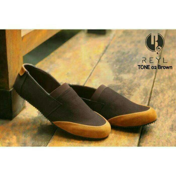 Dnr 02 Sepatu slip on pria Dr faris casual slop mewah santai ringan kuliah