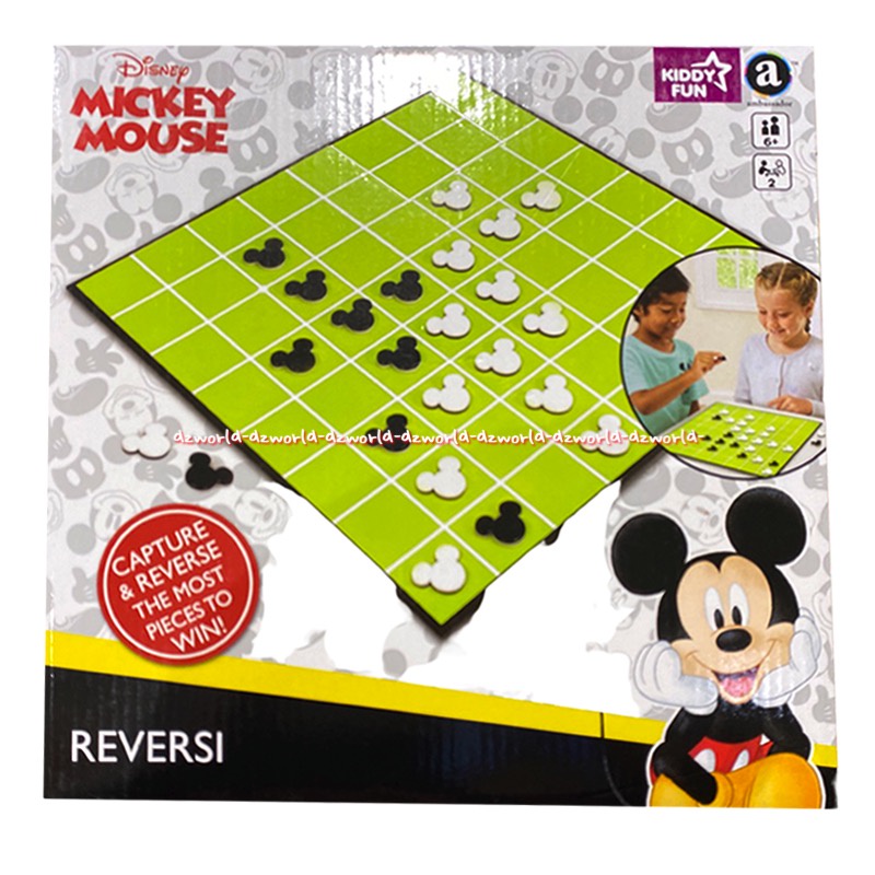 Kiddy Fun Disney Mickey Mouse Reversi Mainan Papan Otello Hitam Putih Otelo Kiddyfun Kidi Fun