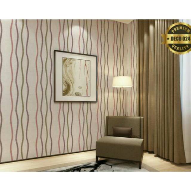 Wallpaper sticker Dinding 45cm x 10 meter murah ruang  tamu  Garis Minimalis  Warna nuansa  Abu  abu  