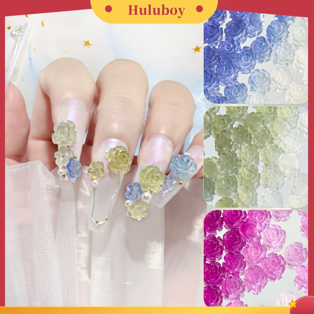 Huluboy Huluboy♡ Ornamen Bunga Camellia 3D Bahan Resin Untuk Dekorasi Nail Art