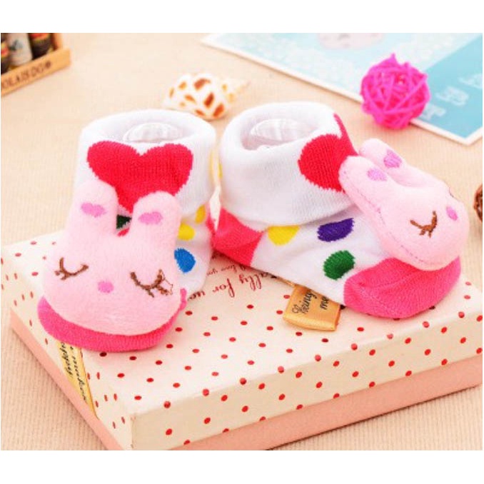 Kaos Kaki Anak Bayi Anti Slip Karakter Boneka 3D Kaos Kaki Anak Perempuan Laki Laki Motif Kartun 3D Lucu Baby Socks Kids Cut