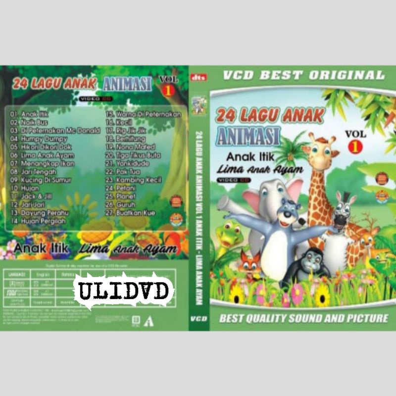 KASET VCD 24 LAGU ANAK ANIMASI VOL 1