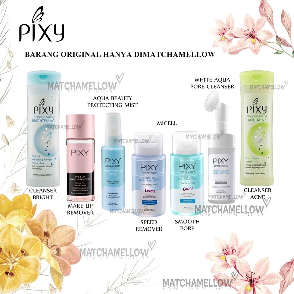 ❄️MATCHA❄️ PIXY CLEANSER MAKE UP PROTECTING MIST - MICELLAR WATER PEMBERSIH MUKA ORIGINAL