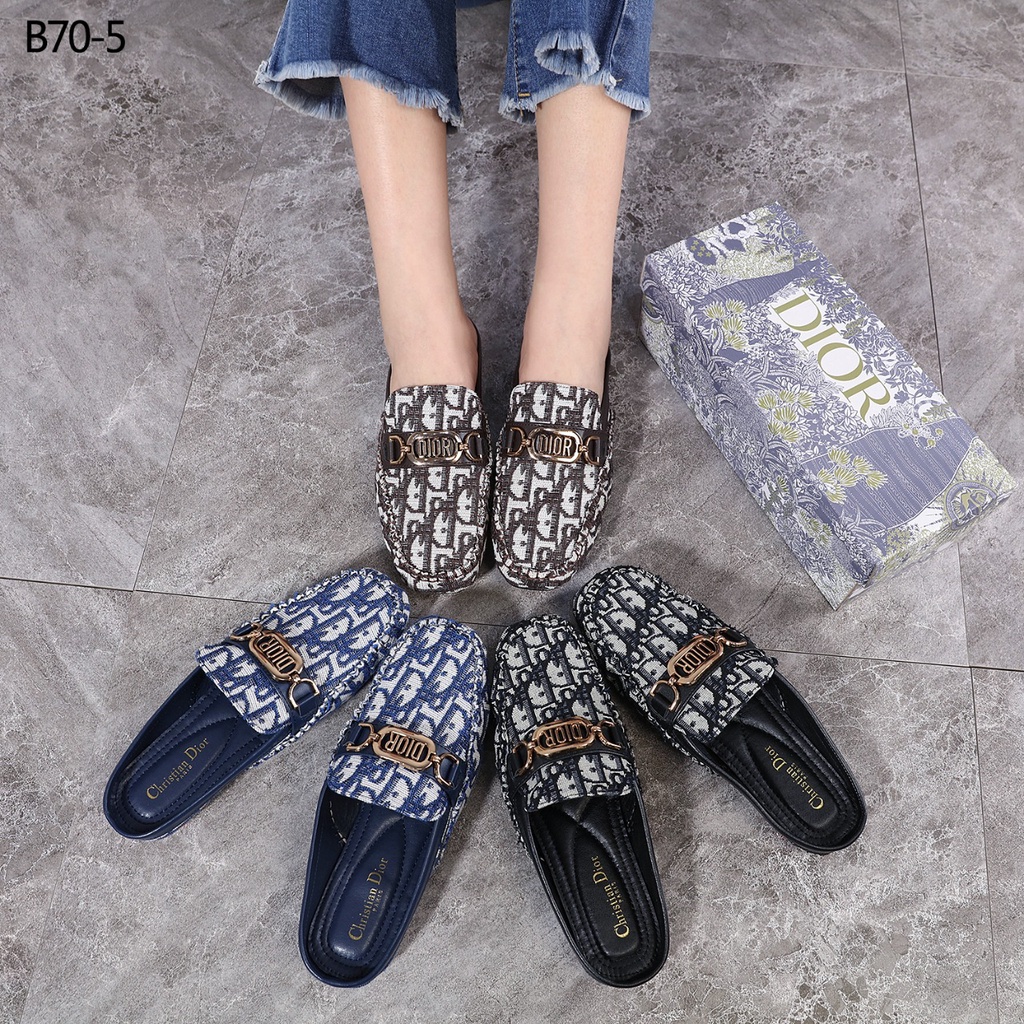 SHOES Canvas Flat Mules B70-5