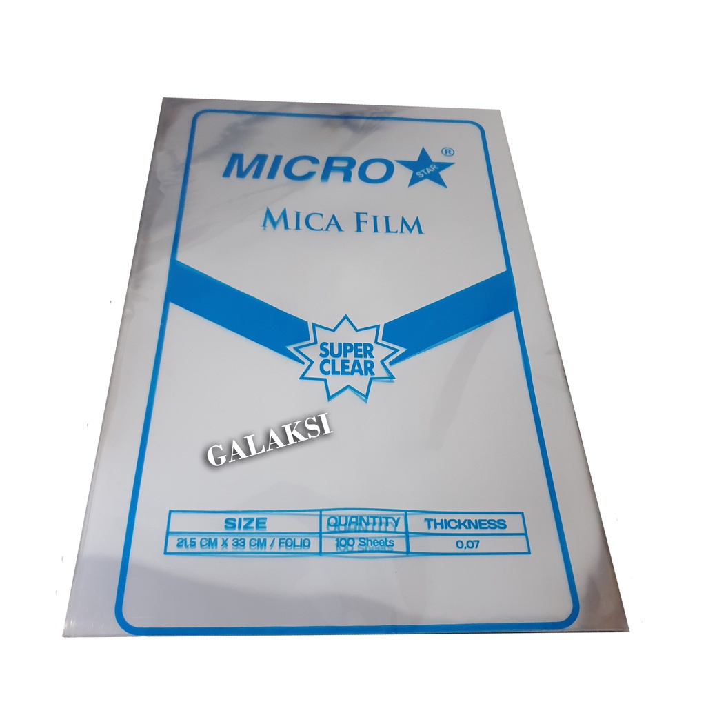 

PLASTIK MIKA JILID BENING 0.7 MIC MICROSTAR