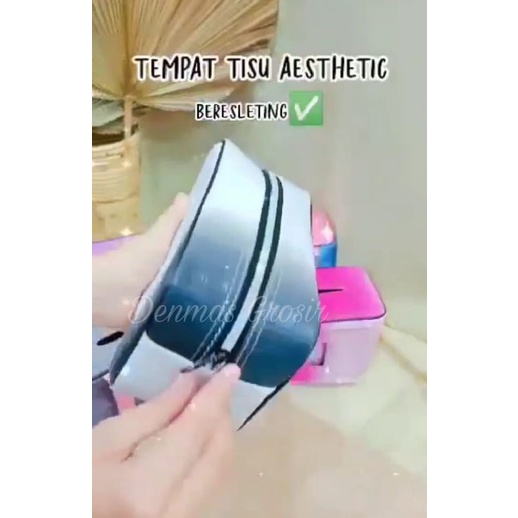 (Murah)Tempat Tisu Aesthetic / Tempat Tisu 2in 1 / Tempat Tisu Kering Tisu Basah