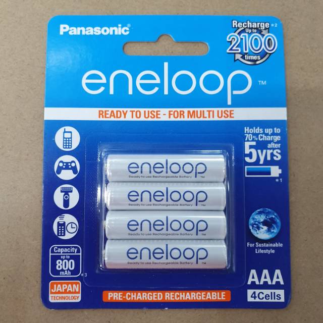 Baterai A3/AAA Eneloop 800Mah isi 4 pcs Original