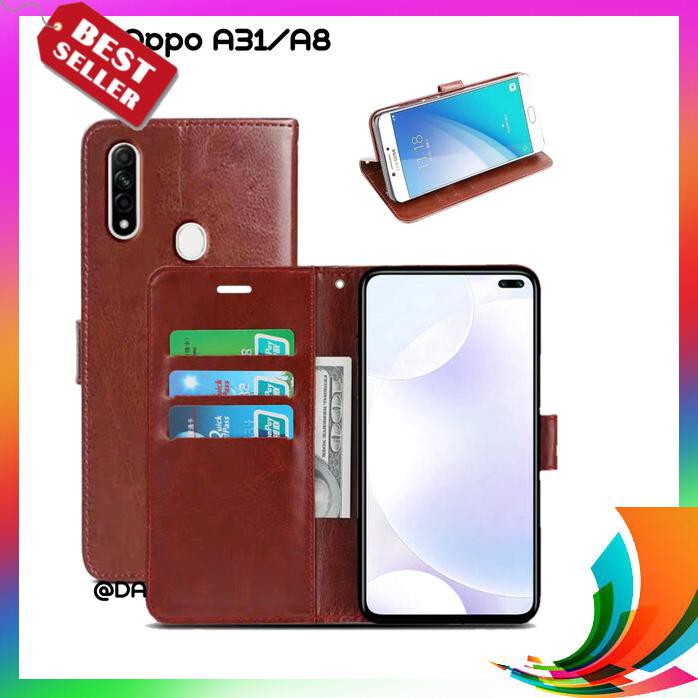 【TERBARU】 FLIP Case Flip Wallet Leather Case Oppo A31 / A8