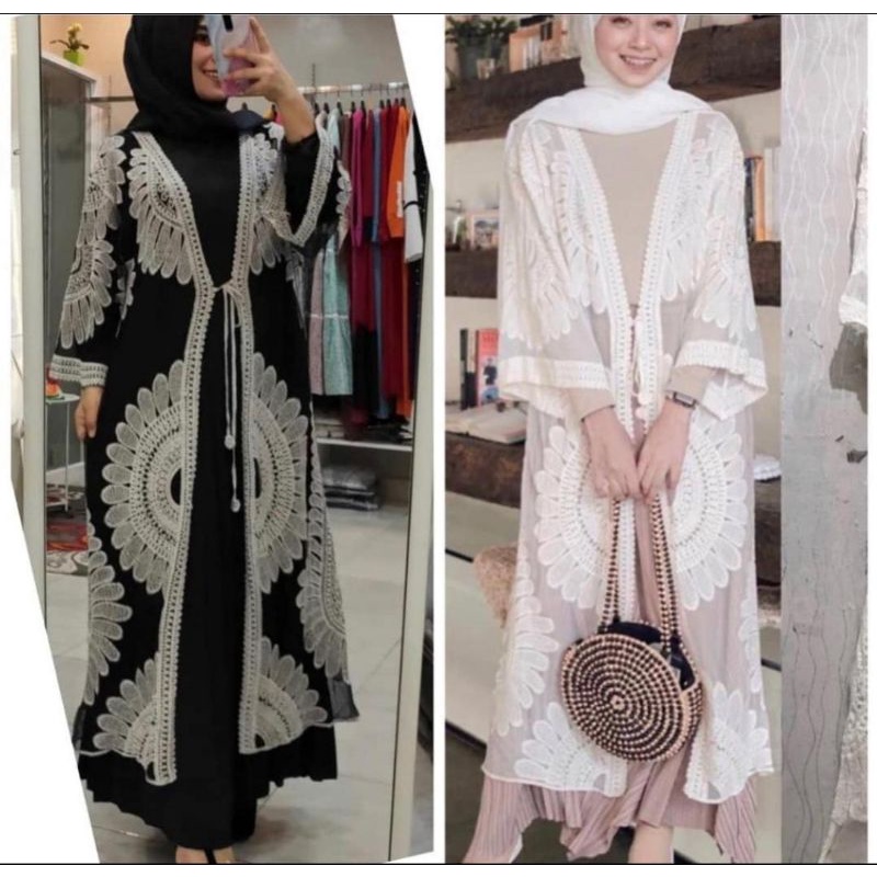 Long Outer Brukat Matahari Sunny Boho Tile Wanita Lace BKK