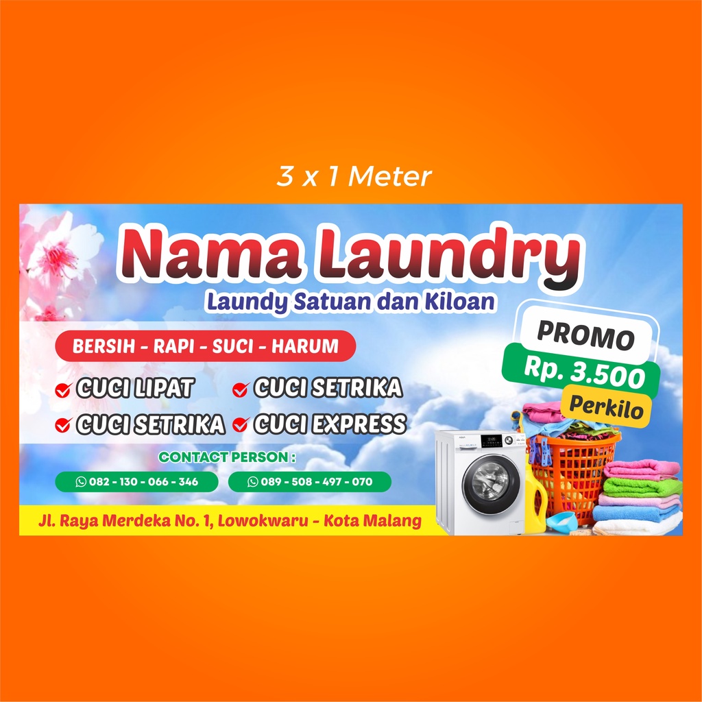 Jual Spanduk Banner Laundry Londry Shopee Indonesia