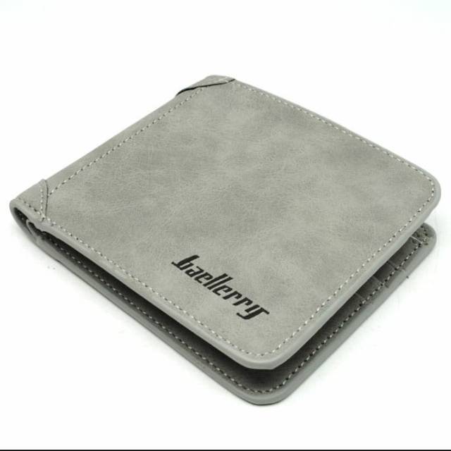 Mall Rhodey Baellerry Dompet Kulit Pria Bahan Nubuck Model Horizontal - D1166 - Brown Grey Whit