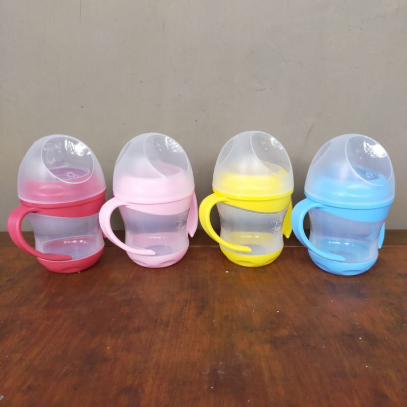 Cangkir Spout minum bayi anak ujung nipple silikon anti tumpah anti pecah 160ml