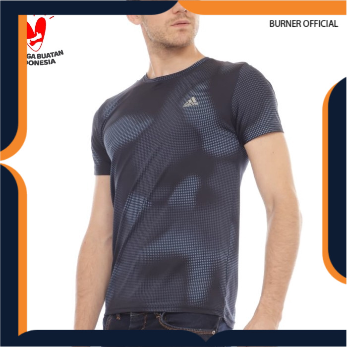 KAOS SPORTY SHADOW ADIDAS / Baju running gym olahraga training pria