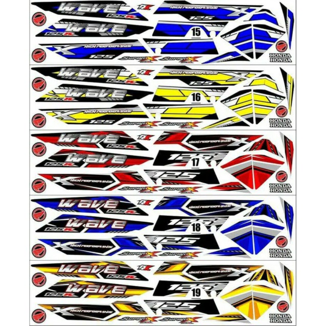 Sticker Striping Variasi Thailand Thailook Supra X 125 D - WAVE R f1395