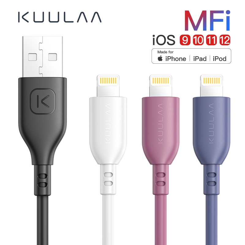 

KUULAA MFI Kabel Charger USB Lightning untuk iPhone x / 8 / 7 Plus