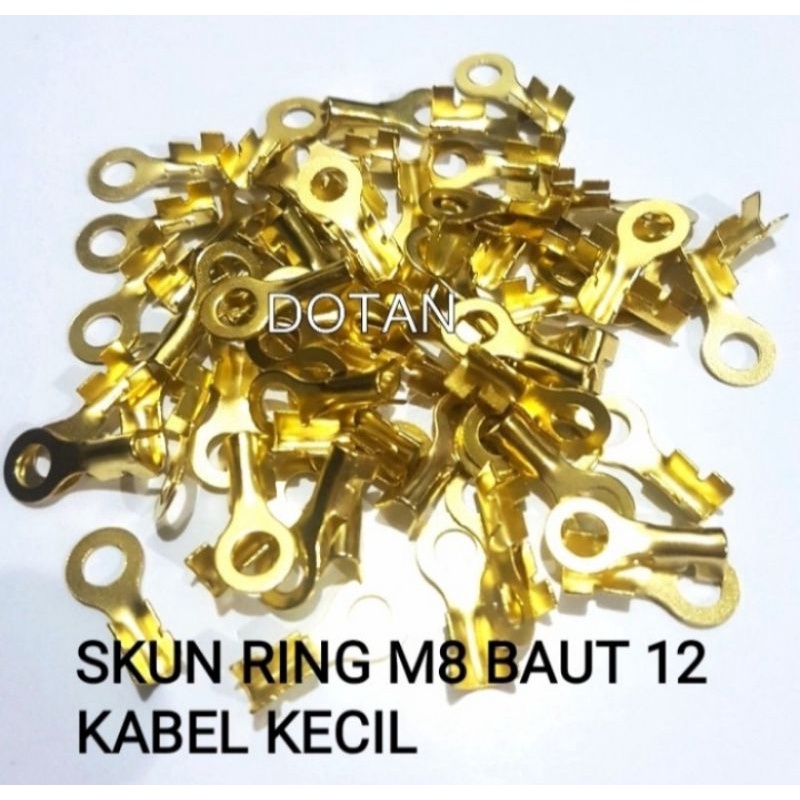 (10 PCS) SKUN RING M8 BAUT 12 KABEL KECIL