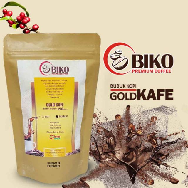 

Kopi bubuk BIKO Gold Kafe 150 gr