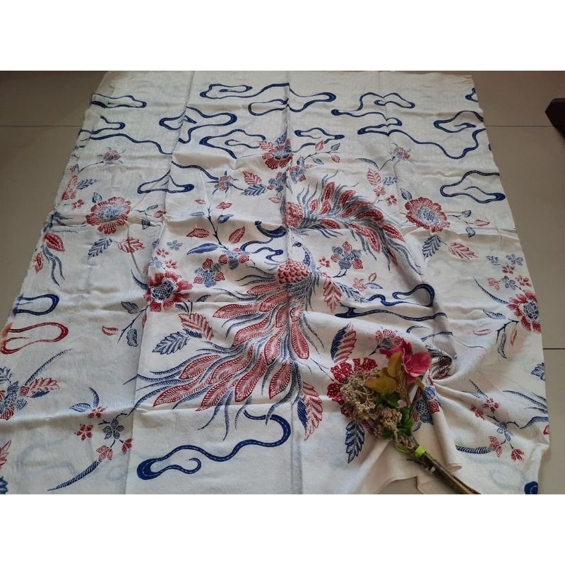Kain batik doby dobi dobby print dasar putih batik fariza cirebon khas trusmi terbaru dan termurah