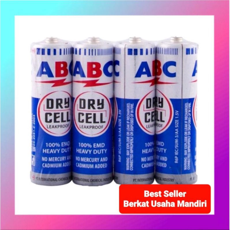 Baterai Ramah lingkungan ABC Dry Cell AA 1.5v