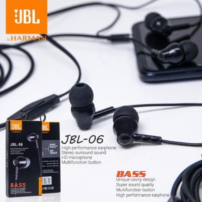 (ba) HF/HANDSFREE HEADSET JBL EXTRA BASS SERI JBL-06