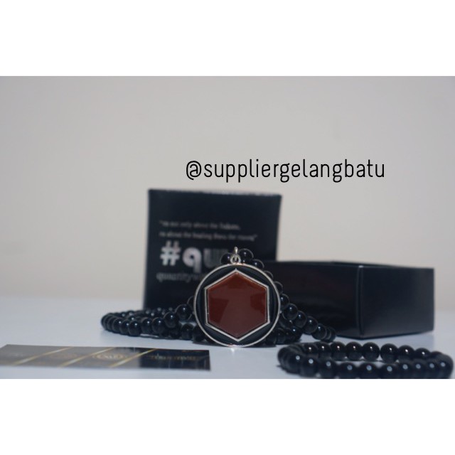 KALUNG lafaz allahuakbar silver giok hitam Ginsamyong terapi kesehatan orangtua supplier produk