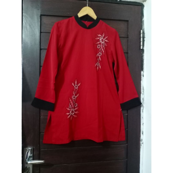 Tunik 1142. size M merah cabe