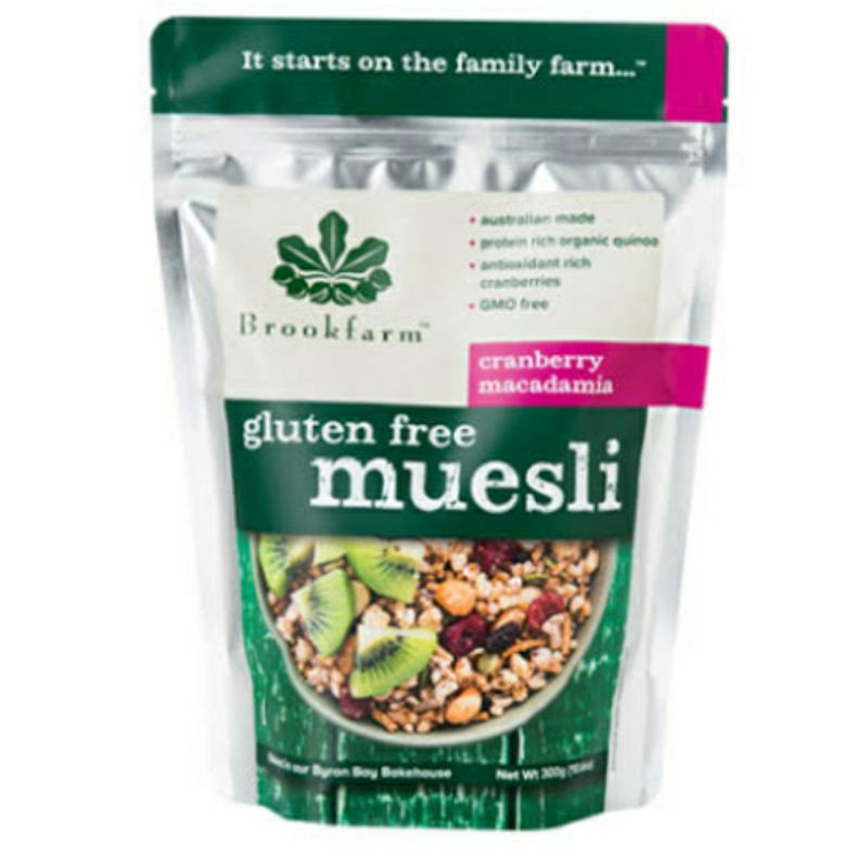 

Brookfarm Gluten Free Muesli Cranberry Macadamia 300gr