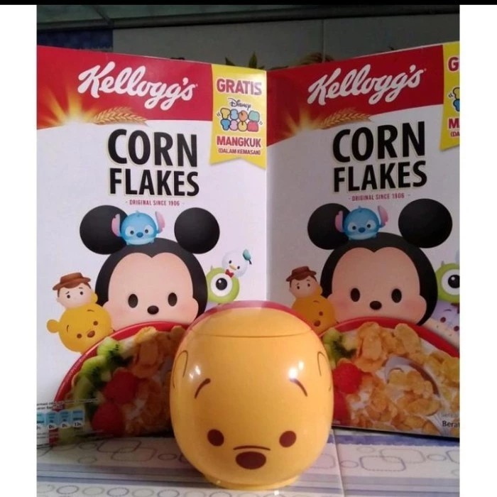 Corn Flakes Kelloggs tsum tsum gratis mangkuk