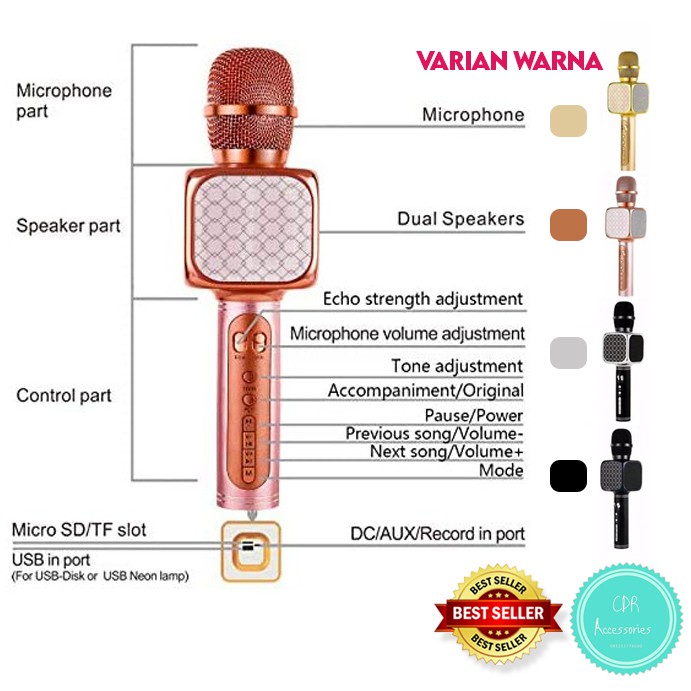 Mic Karaoke Bluetooth YS-69 YS-63 YS-61 Sing Smule