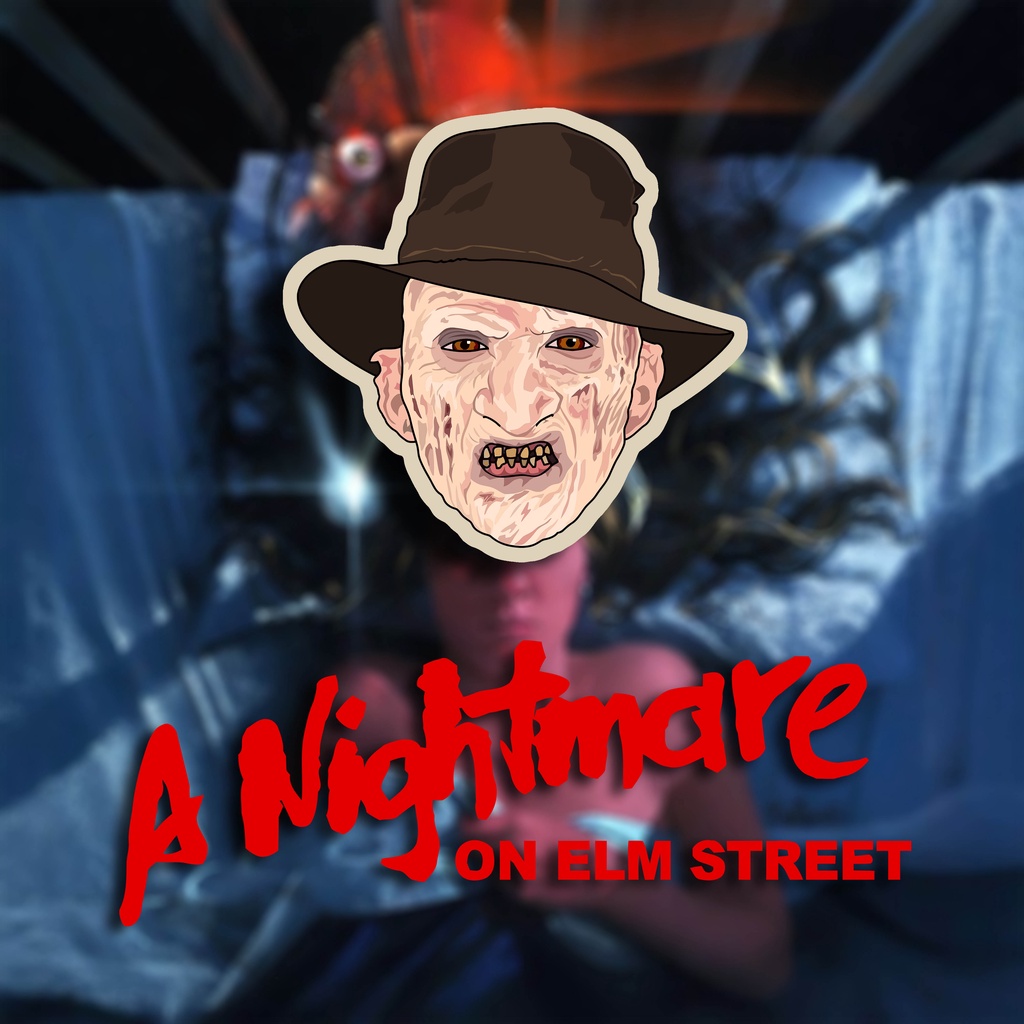 

Freddy Krueger Nightmare On Elm Street Stiker Set Movie Sticker